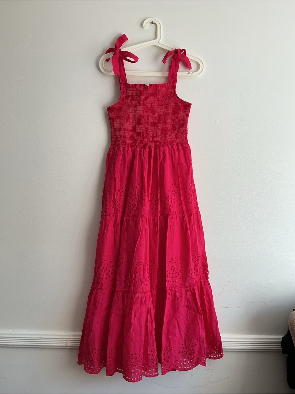 Marc New York Fuchsia Tie-Shoulder Maxi Dress